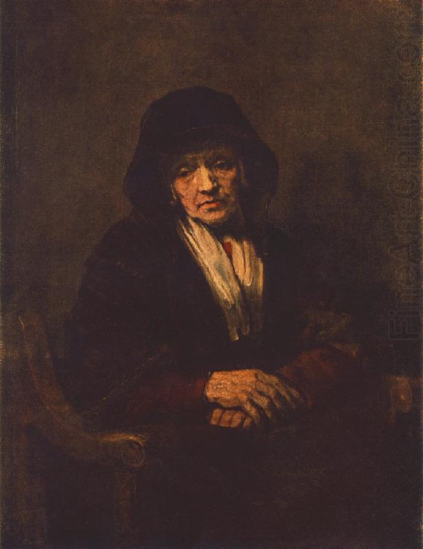REMBRANDT Harmenszoon van Rijn Portrait of an old Woman china oil painting image